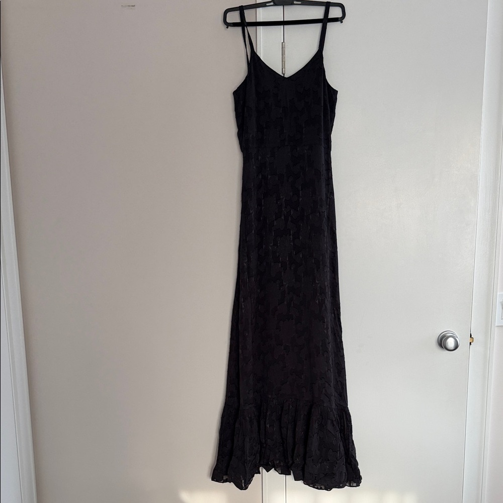 Co collection Black jacquard or lace Maxi Dress size S